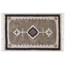 Cotton Area Rug 140 x 200 cm Beige GEYVE