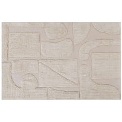 Cotton Area Rug 160 x 230 cm Beige DIYADIN