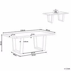 Coffee Table GRENOLA Acacia Wood Brown