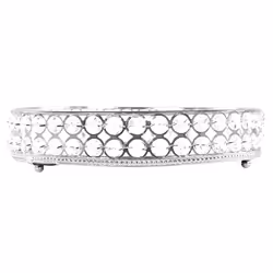 Decorative Tray VATAN Mirrored Glass Silver