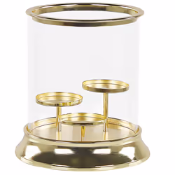 Candle Holder CILEGON Glass 24 cm Gold