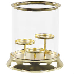 Candle Holder CILEGON Glass 24 cm Gold