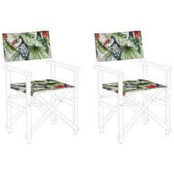 Set of 2 Garden Chair Replacement Fabrics Toucan Pattern CINE