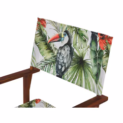 Set of 2 Garden Chair Replacement Fabrics Toucan Pattern CINE