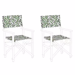 Set of 2 Garden Chair Replacement Fabrics CINE White