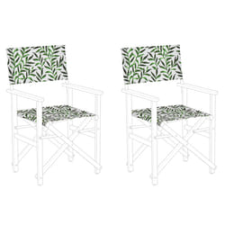 Set of 2 Garden Chair Replacement Fabrics CINE White