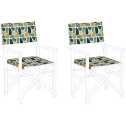 Set of 2 Garden Chair Replacement Fabrics Multicolour CINE