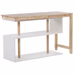 Convertible Desk with Bookshelf CHANDLER White 120 cm 45 cm