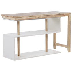 Convertible Desk with Bookshelf CHANDLER White 120 cm 45 cm