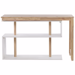 Convertible Desk with Bookshelf CHANDLER White 120 cm 45 cm