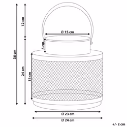 Lantern YAMDENA Metal 24 cm Black