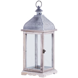 Lantern SAMAR Wood 47 cm White
