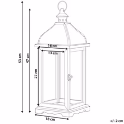 Lantern SAMAR Wood 47 cm White