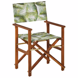 Set of 2 Garden Chairs CINE Acacia Wood Light Green