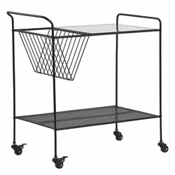 Kitchen Trolley ALAMO Metal Black