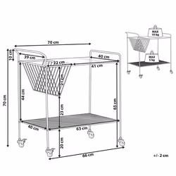 Kitchen Trolley ALAMO Metal Black