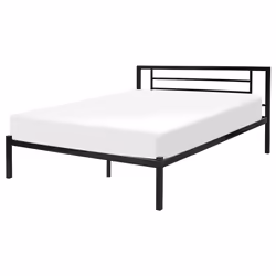 Bed Metal CUSSET 140 x 200 cm (EU Double) Black