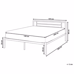 Bed Metal CUSSET 140 x 200 cm (EU Double) White