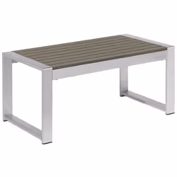 Garden Coffee Table SALERNO Metal Dark Grey