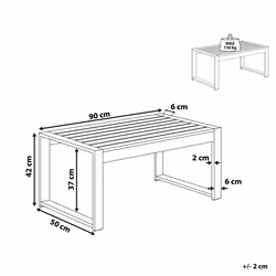 Garden Coffee Table SALERNO Metal Dark Grey