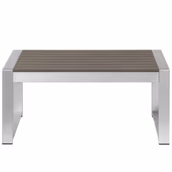 Garden Coffee Table SALERNO Metal Dark Grey