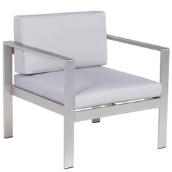 Garden Armchair SALERNO Metal Light Grey