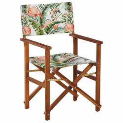 Set of 2 Garden Chairs CINE Acacia Wood Dark Brown