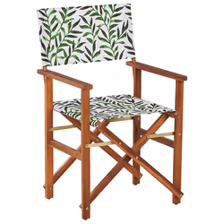 Set of 2 Garden Chairs CINE Acacia Wood Dark Brown