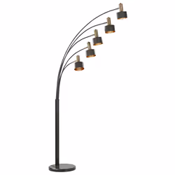 Floor Lamp ANBESA Adjustable Metal Black