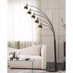 Floor Lamp ANBESA Adjustable Metal Black