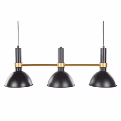 3 Light Pendant Lamp Black and Gold BELES