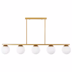 5 Light Metal Pendant Lamp Gold ZIKULI