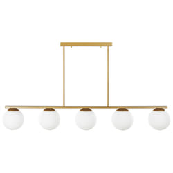 5 Light Metal Pendant Lamp Gold ZIKULI