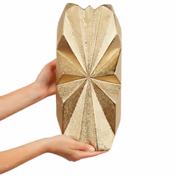 Decorative Vase AELIA Stoneware 37 cm Gold