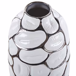 Decorative Vase CENABUM Stoneware 34 cm White