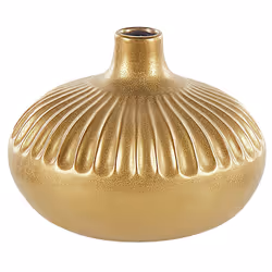Decorative Vase CERCEI Stoneware 20 cm Gold