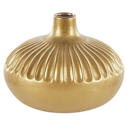 Decorative Vase CERCEI Stoneware 20 cm Gold