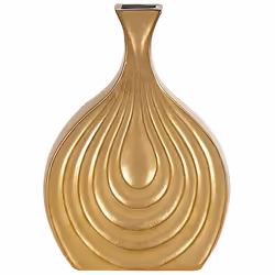 Decorative Vase THAPSUS Stoneware 25 cm Gold