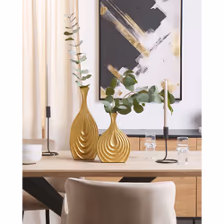 Decorative Vase THAPSUS Ceramic 39 cm Gold