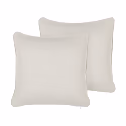 Set of 2 Cushions 45 x 45 cm White HELIOTROPE