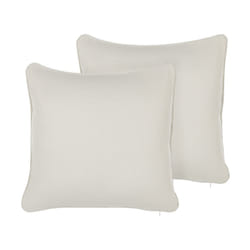 Set of 2 Cushions 45 x 45 cm White HELIOTROPE