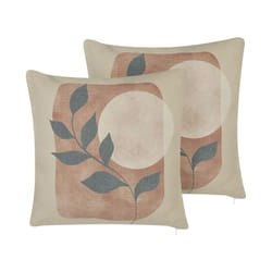 Set of 2 Cushions Abstract Pattern 45 x 45 cm Multicolour CALLIOPSIS