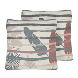 Set of 2 Decorative Cushions BIDENS 45 x 45 cm Multicolour Striped