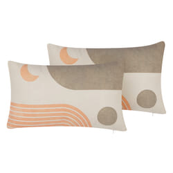 Set of 2 Decorative Cushions MELAMPODIUM 30 x 50 cm Multicolour Abstract Pattern