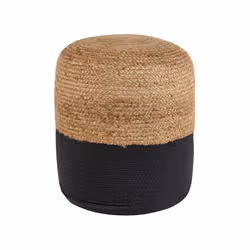Jute Pouffe Black DALAMA