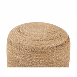 Jute Pouffe Beige DALAMA