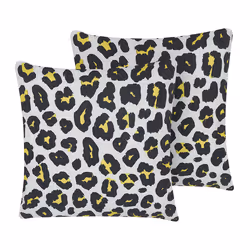 Set of 2 Outdoor Cushions KARDITSA Animal Pattern 45 x 45 cm Multicolour