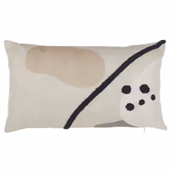 Set of 2 Decorative Cushions OSTEOSPERMUM 30 x 50 cm Beige Abstract Pattern