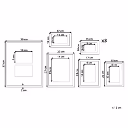 Gallery Wall Set of 8 White GARANGO