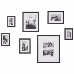 Gallery Wall Set of 7 Black ZINIARE